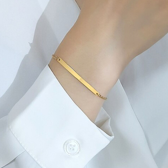 Personalized Stainless Steel Thin ID Bracelet For Women